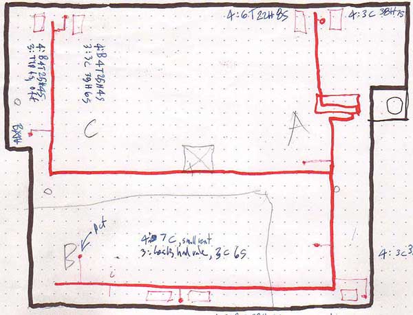 Typical sketch of building outline